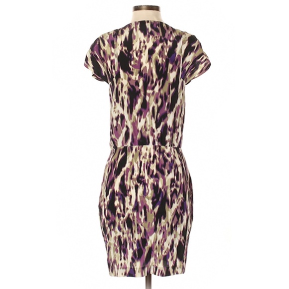 Silk Sheath Animal Print Dress - Picture 2 of 4